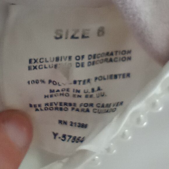 White girls' dress size 8 for flower girl/first communion/confirmation/party - Picture 6 of 10